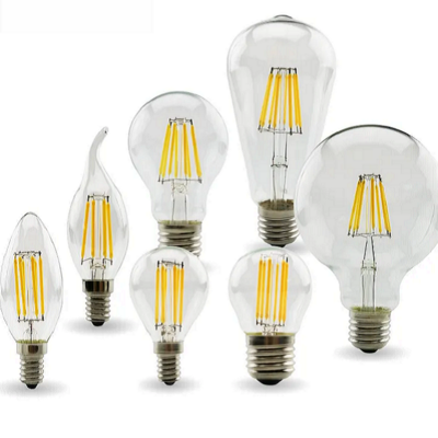 E27 AC110V/220 2W/4W/6W/8W Vintage Edison Candle Shape Led Filament Light Bulb