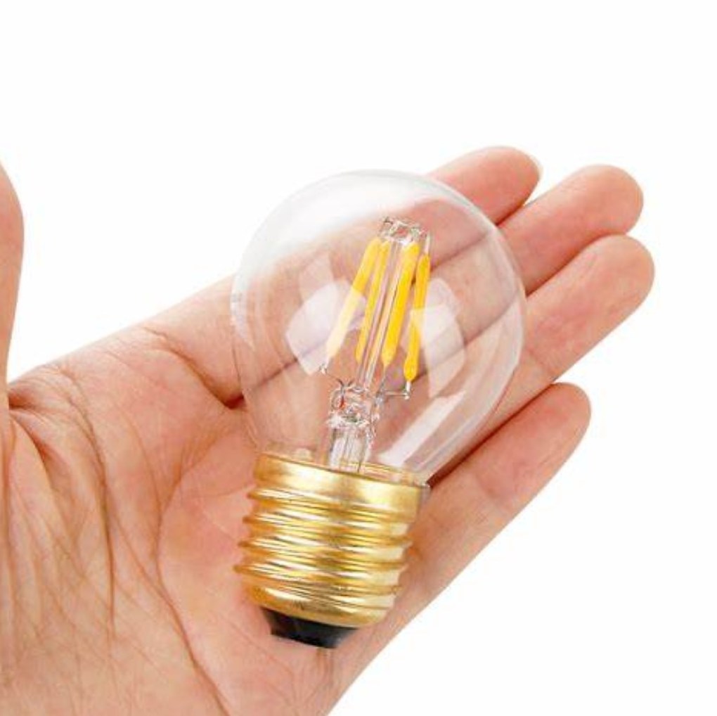 360 Degree G45 2W 4W 5W High Quality Warm White Dimmable String Lighting G45 Led Filament Bulb