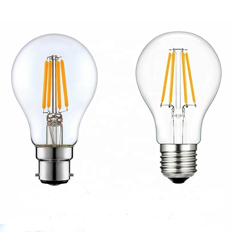 Factory 2W 4W 6W 8W 10W LED Filament Lamp Light A60 Clear Amber Opal Led Filament Bulb