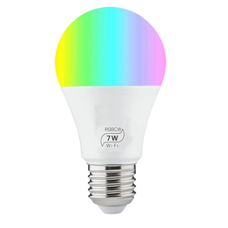 E27 rgb multi color dimmable smart bulb alexa e27 remote control 7w led bulb e27 hidden camera led light bulb