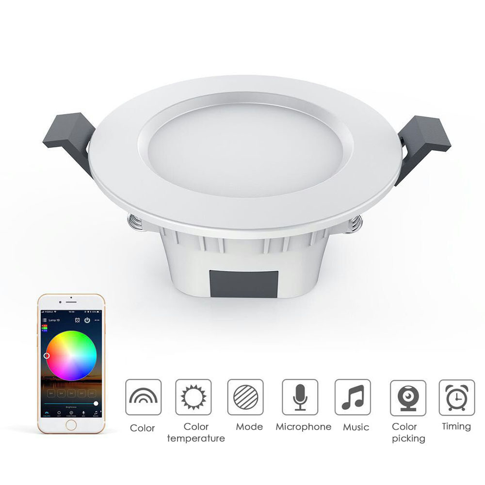 LED Recessed Lighting 4 inch 9W RGB Recessed Light Color Changing /Remote Control LED Downlight