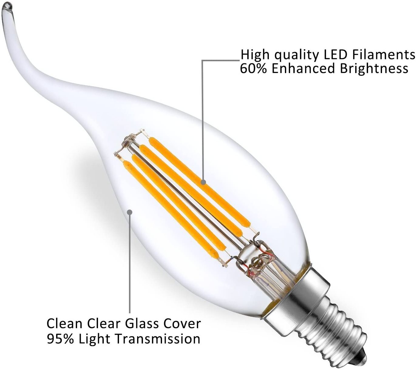 Christmas Deco Custom Led Filament Bulb B22 Lampe Led Filament E27 Led Filament Bulb