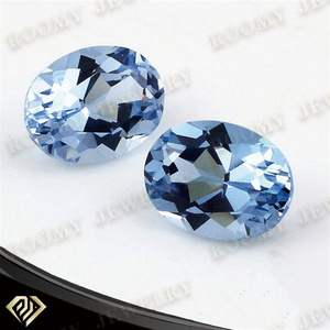 loose synthetic gems  light blue spinel 108# gemstone