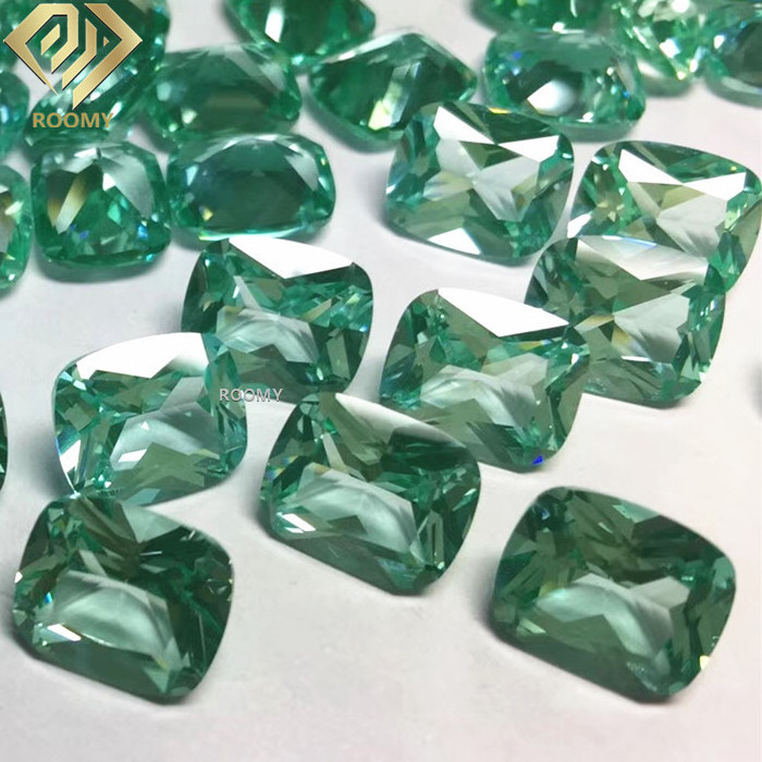 roomy high quality loose 135# green 3A octagon cut spinel price per caratl synthetic loose gemstone