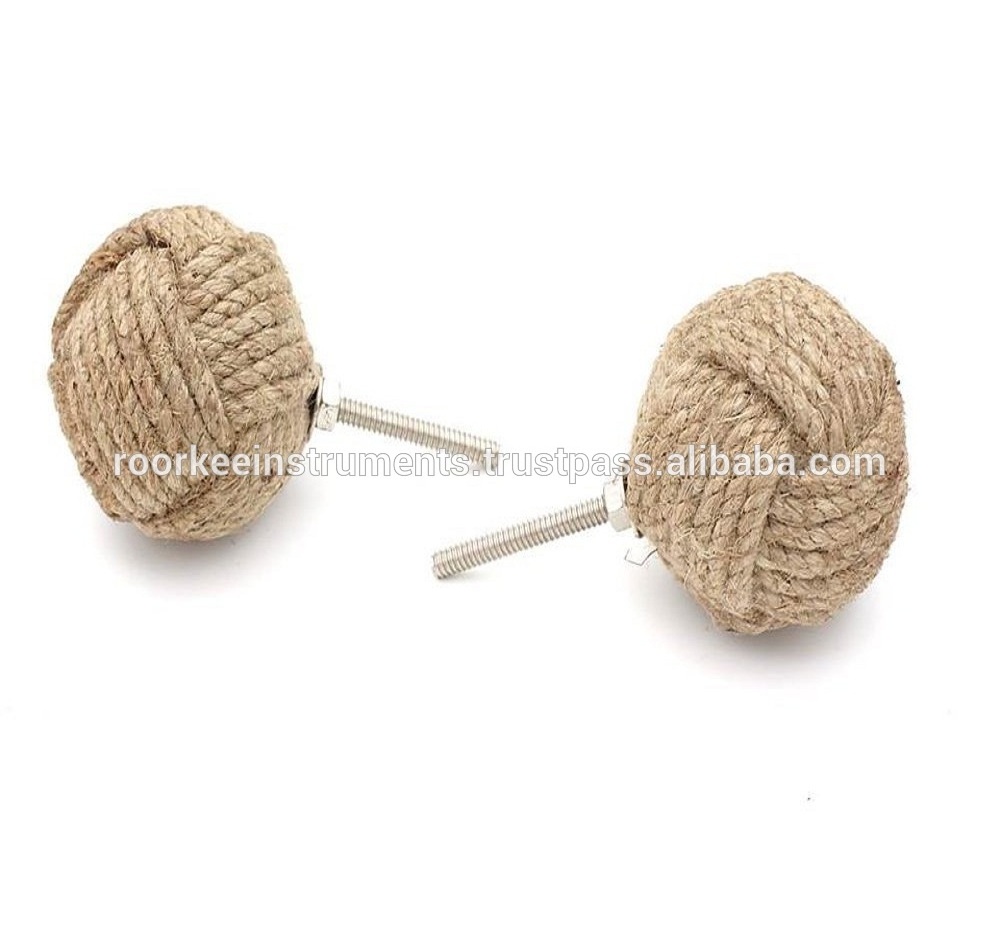 Natural Jute Rope Knot Knobs For Furniture- Drawer/ Cabinet Pulls Knobs- Elegant Home Decor