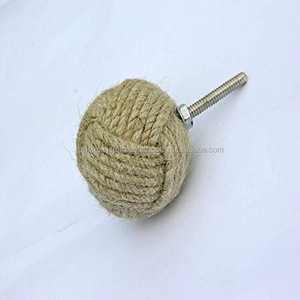 Nautical Jute Rope Door Knobs/Rope Knot Drawer Pulls /Pull and Push Handle Knobs for Cabinets Cupboards lot of 10