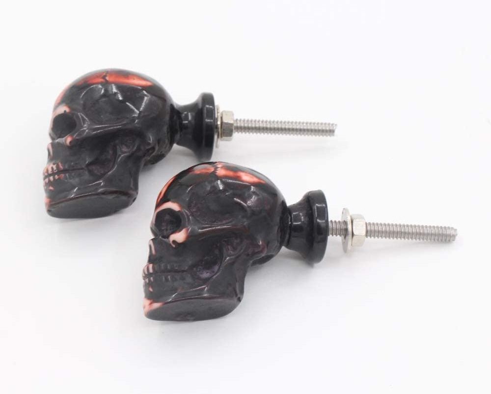 Home Decor- Skull Knob Decorative Resin Dresser Knob for Furniture, Chest of Drawres, Cupboard, Nursery Drawer and Cabinet Pull