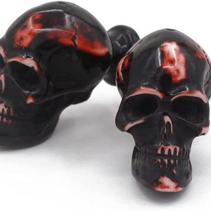 Home Decor- Skull Knob Decorative Resin Dresser Knob for Furniture, Chest of Drawres, Cupboard, Nursery Drawer and Cabinet Pull