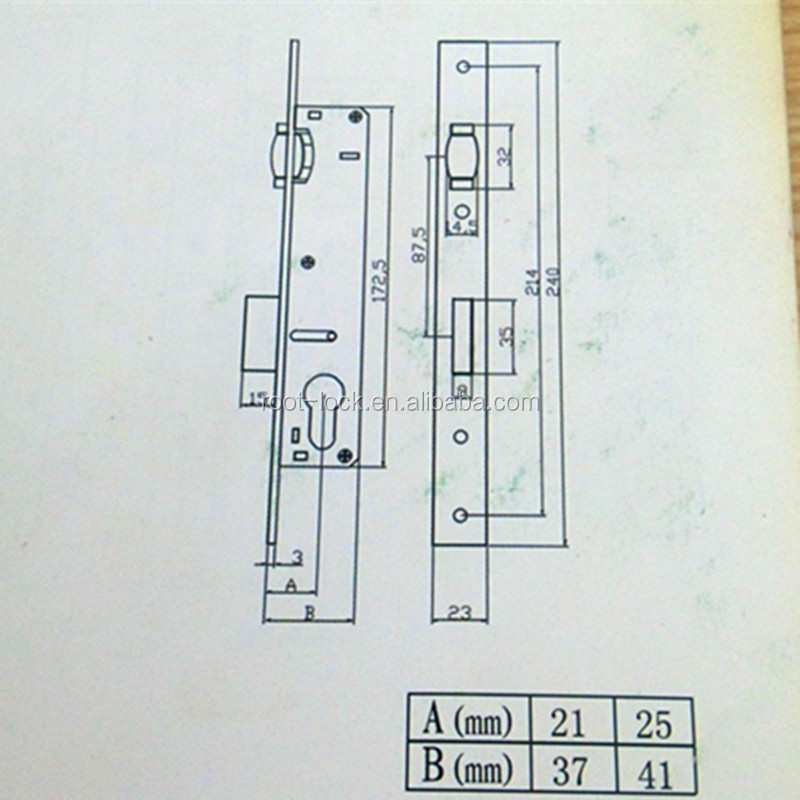 153P-21 Euro cylinder lock in interior door locks