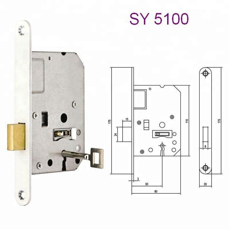 6512 Netherlands 50mm backset lock single latch driven by key