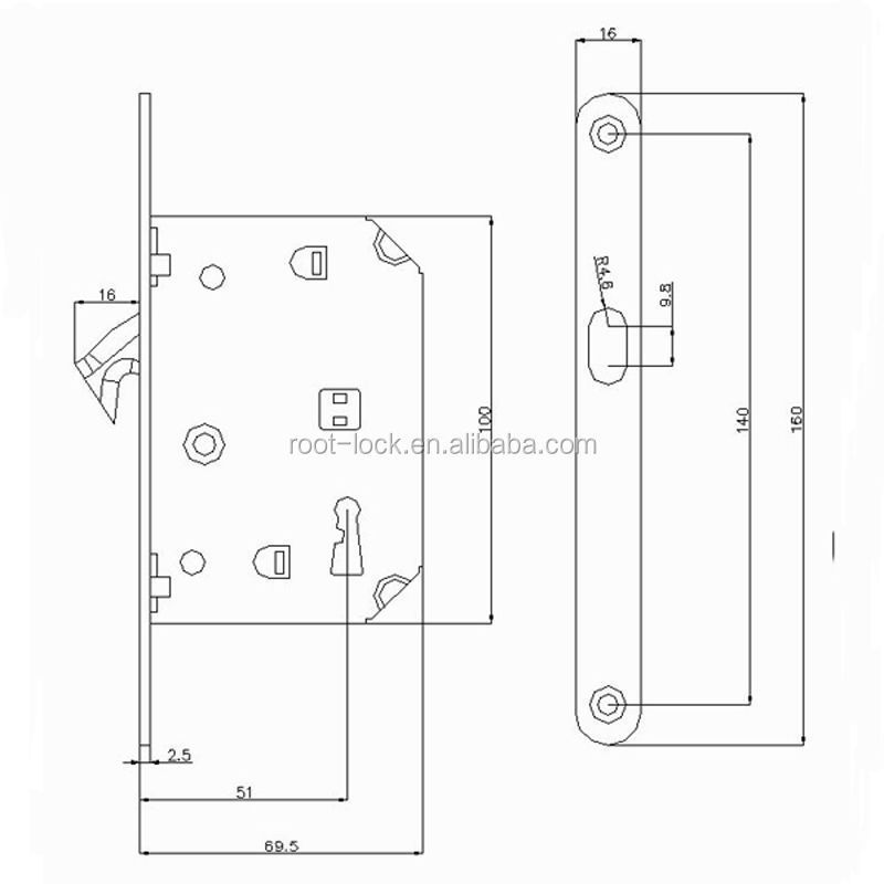 SY-4120K Sliding glass door key locks hook lock for sliding door sliding gate locks