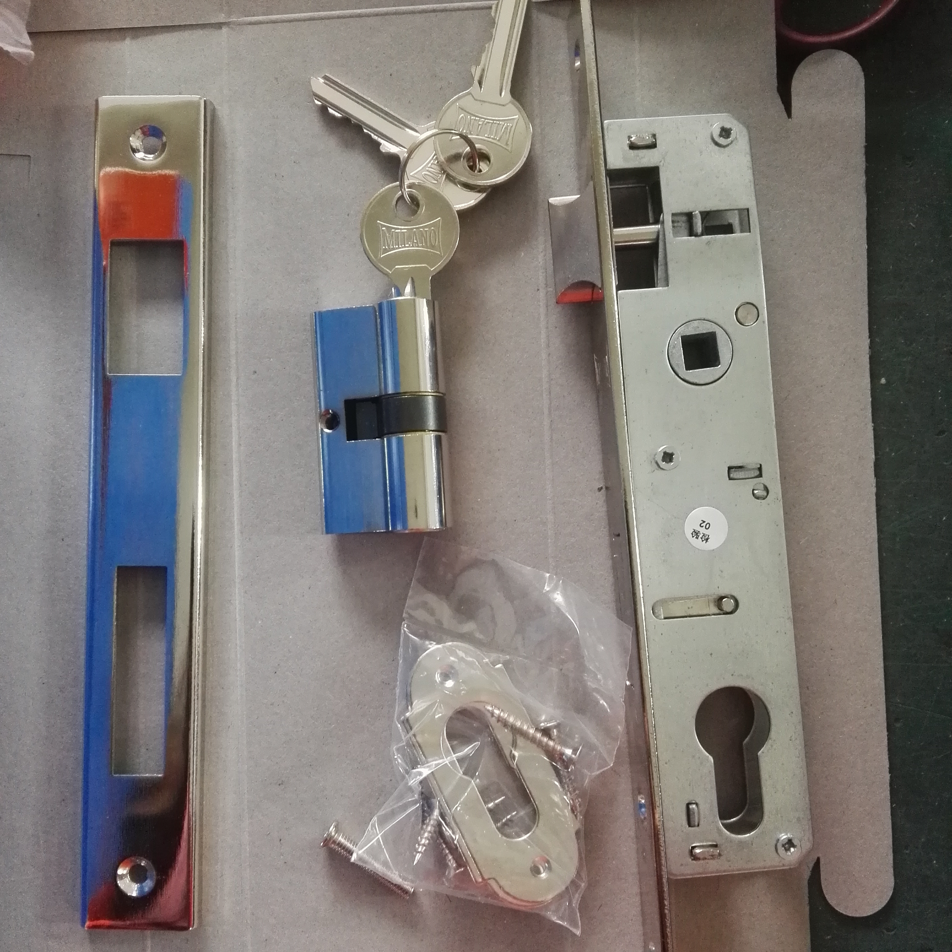 Safe quality high material double latch 8520 aluminum door lock body