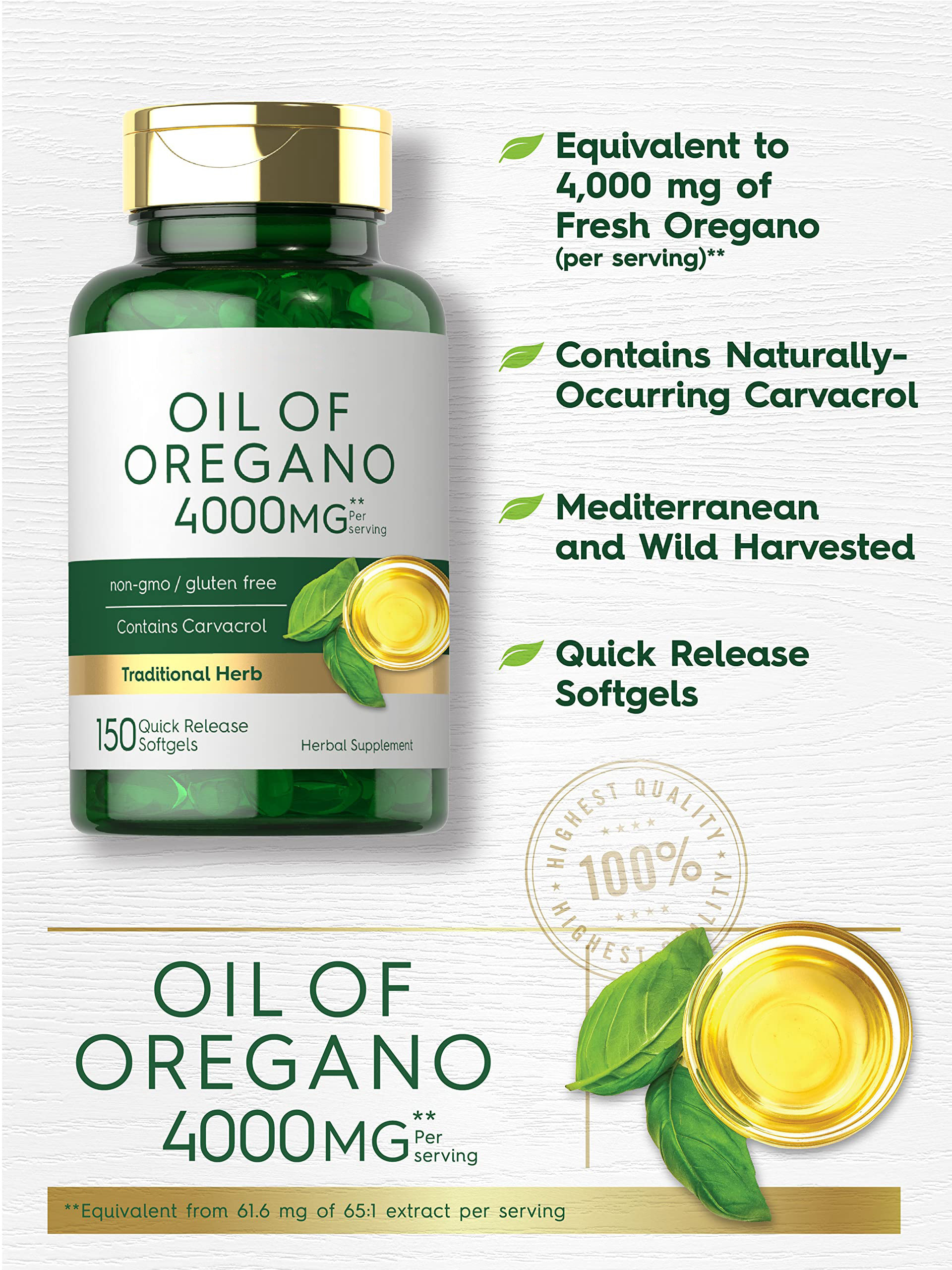 Oregano Oil Capsule For Naturalistic GMP-Certified Quality Assurance Celiac-conscious diet Cruelty-free