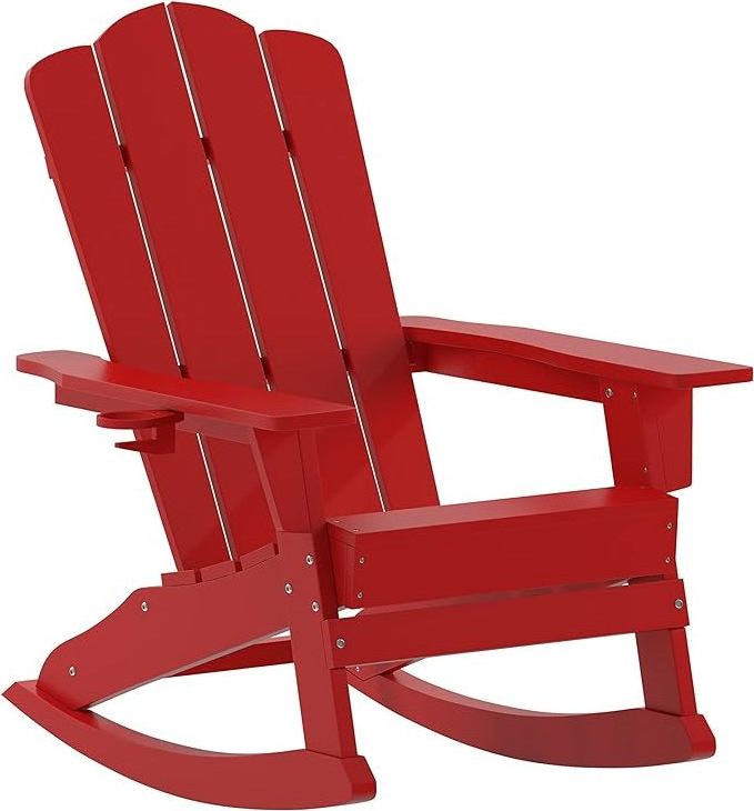 Low price high quality waterproof HDPE plastic Adirondack Rocking Chair