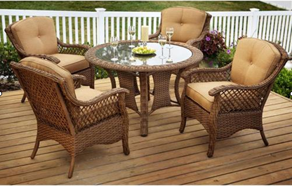 Wood like aluminium frame designed outdoor rattan wicker furniture with swivel chair luxury modern dining set