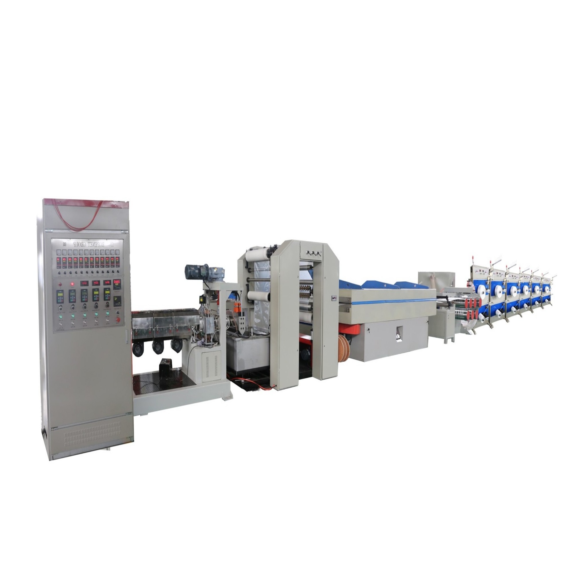 PP net shape split film packing raffia baler baler twine making machine PP danline fiber yarn extruding machine