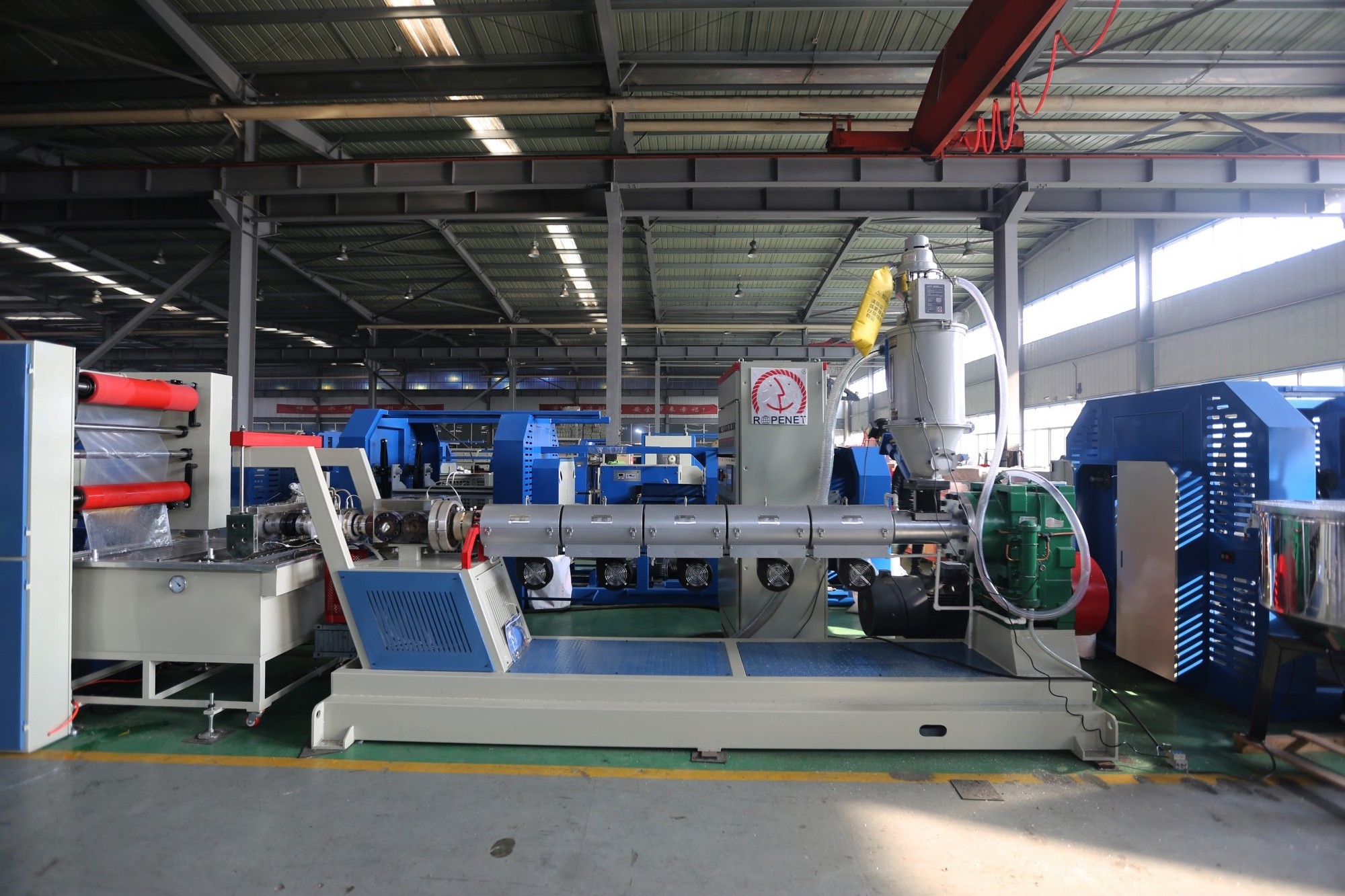 PP net shape split film packing raffia baler baler twine making machine PP danline fiber yarn extruding machine