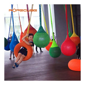 Colorful Handmade Crochet Net Swing for Indoor and Outdoor Slides Amusement Park Kindergarten New Playground Items