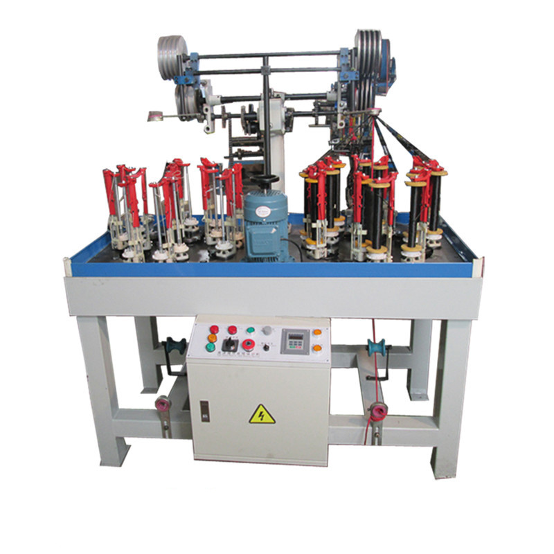 flat cross round rope braiding machine, rope shoelace braiding Machine, Flat rope Knitting Machine