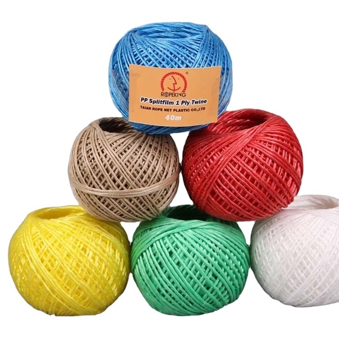 PP PE Nylon Cotton Jute twine which is used in plastic rope net and clothing field