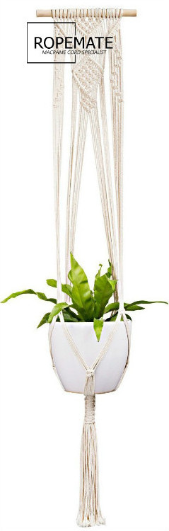 Macrame Plant Hanger Indoor Outdoor Hanging Planter  Cotton Rope,Plant Hanger Macrame