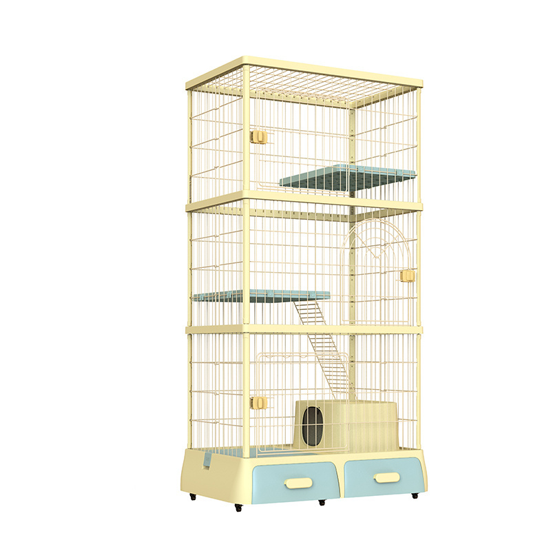 MewooFun Super Large Luxurious Big Cat Villa Cage Big Cat Cage 3 Layer Large Cage for Cats