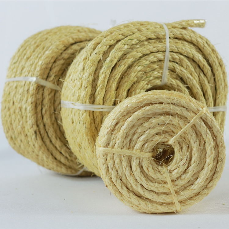 Chinese Supplier Cheap Price 2mm 3mm Natural Sisal Fiber Twine Agriculture Packing Rope Sisal Rope For Machine