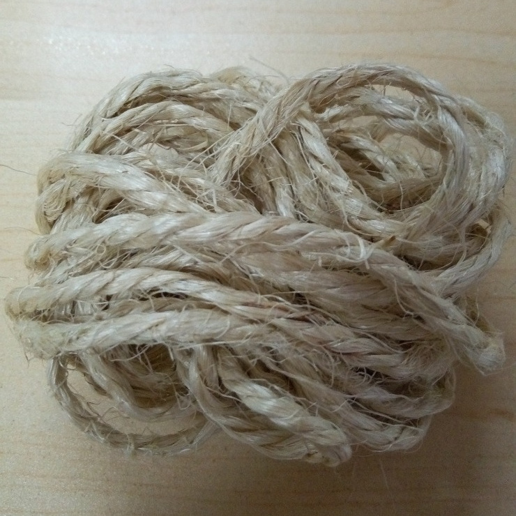 3ply 3mm Sisal Baler Twine FIBER Natural 4g/m-6.3g/m Customized Length Agriculture Packing Twine Sisal Twine In Rolls