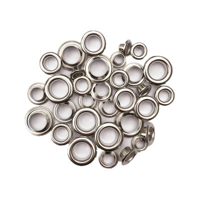 4mm Internal Hole Dia Stainless Steel Grommets Eyelets with Washer Self Backing, Silver