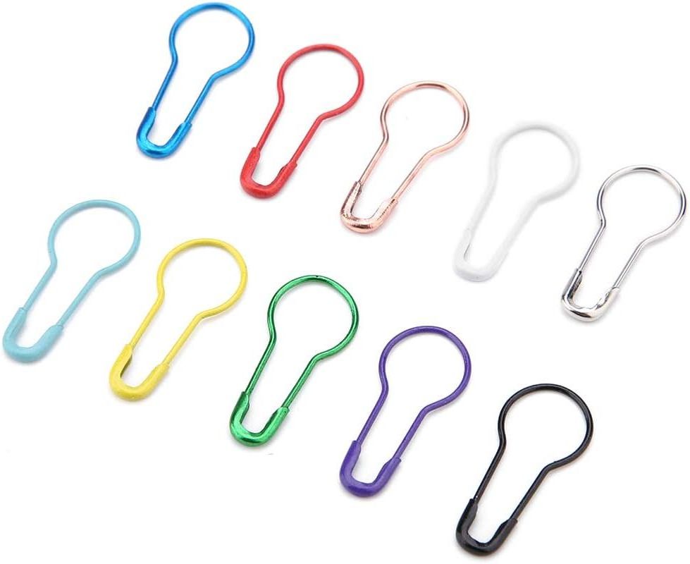 22*0.78mm Metal Pear Shape Small Hang Tag Safety Pin for Garments