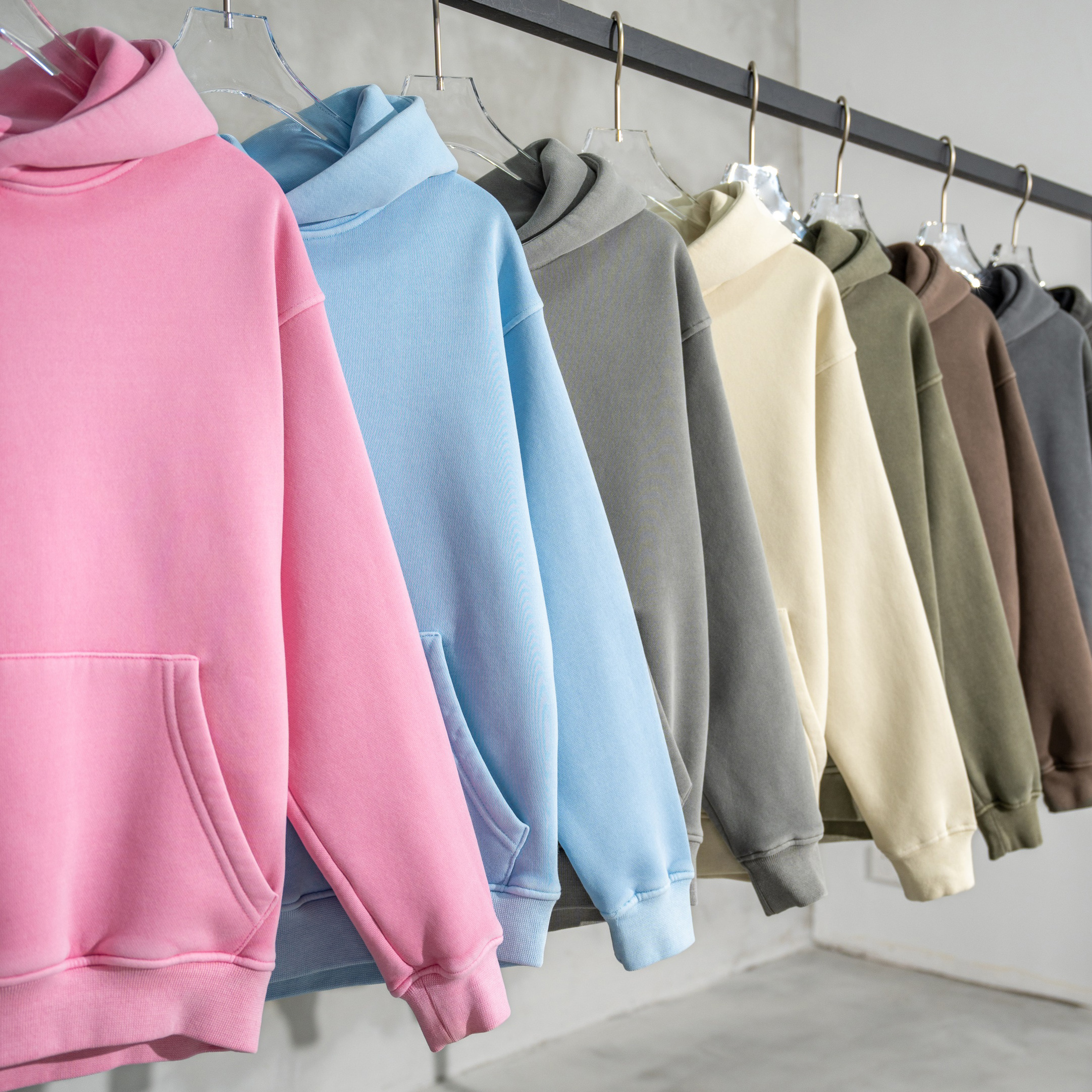 High Quality Cotton  Oversize Hoodie Thick Fleece Drop Shoulder Plain Blank Custom pull a capuch Sudadera  Men Hoodies