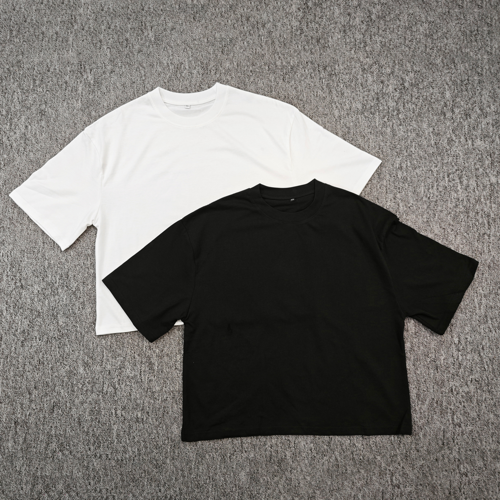 High Quality Cropped Length Box Fit men Oversize T-Shirt Custom Logo Screen Blank 100 Cotton 250GSM Drop Shoulder T Shirt