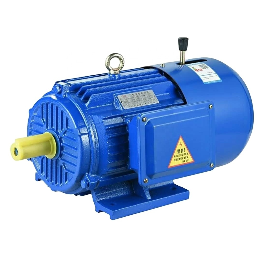 Totally closed self-fan moteur electrique electromagnetic brake three phase asynchronous motor