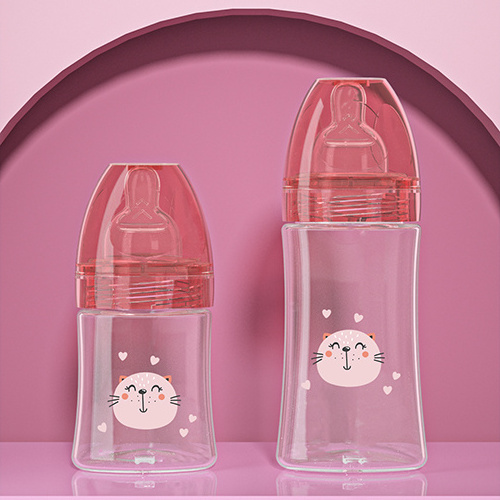 Guangdong manufacturer's newly designed triangular baby bottle set for customized newborn feeding bottles