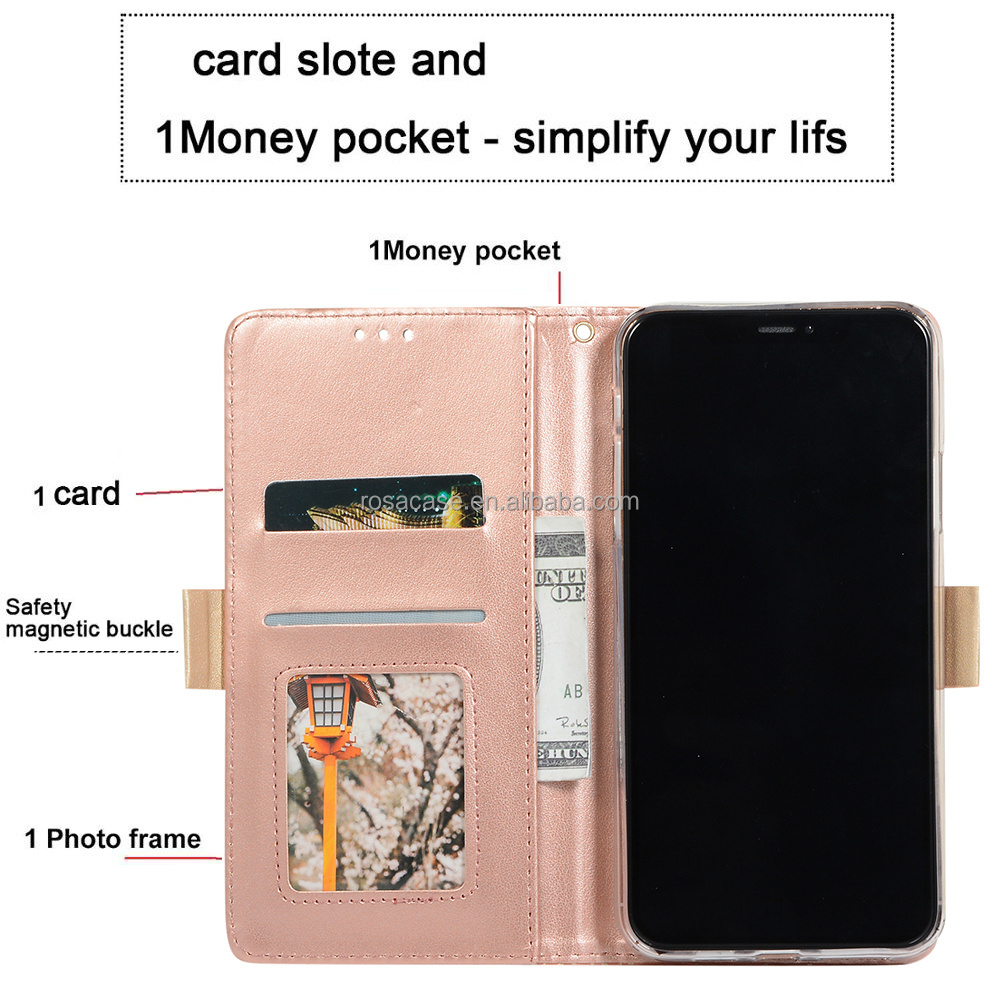 For iPhone 15 Case Leather Lace Zipper Wallet Case For iPhone 13 14 15 Pro Max Magnetic Card Slot Stand Phone Cover