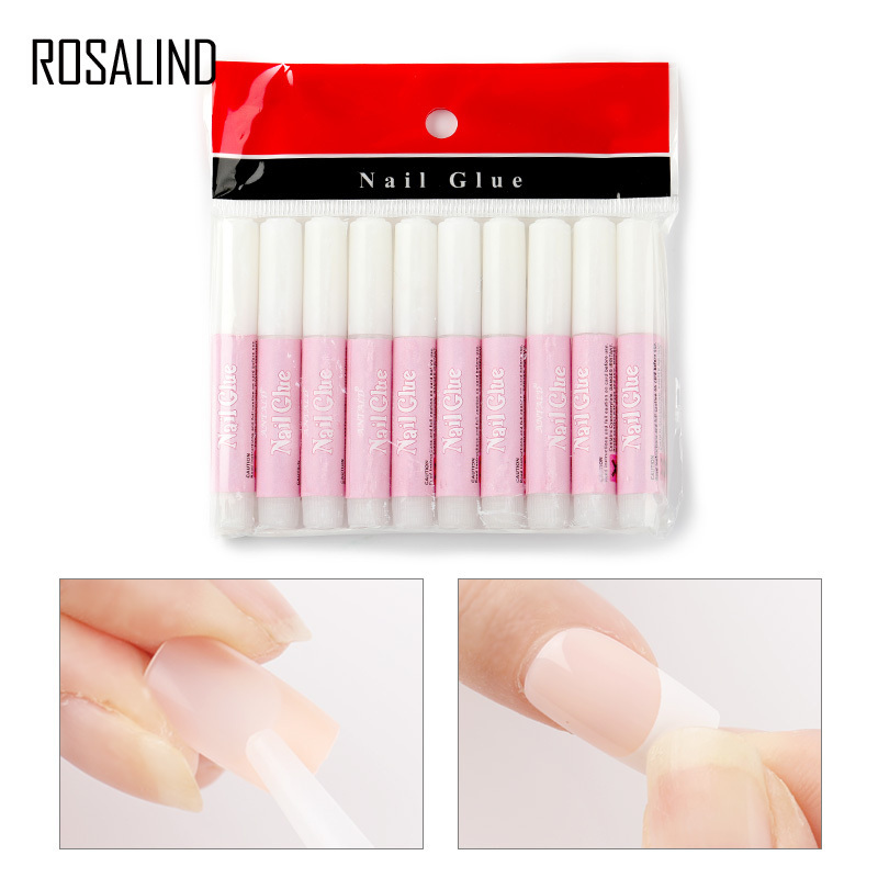 Rosalind professional manicure fake nails tips adhesive glue sticker 2g nail art rhinestone glue for press on nails