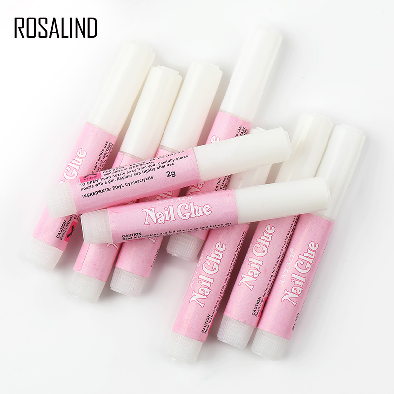 Rosalind professional manicure fake nails tips adhesive glue sticker 2g nail art rhinestone glue for press on nails