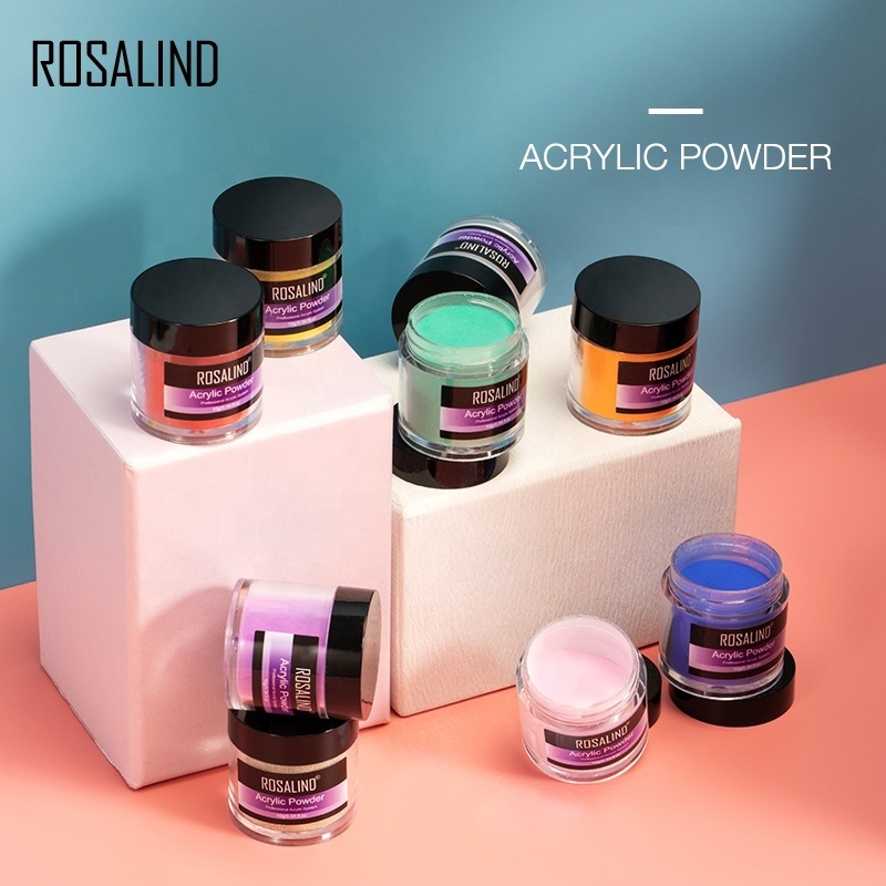 Rosalind  Professional Custom Private Label Colorful Nail Acrylic Powder Jar Wholesale best Fast Drying EMA/MMA Acrylic Powders