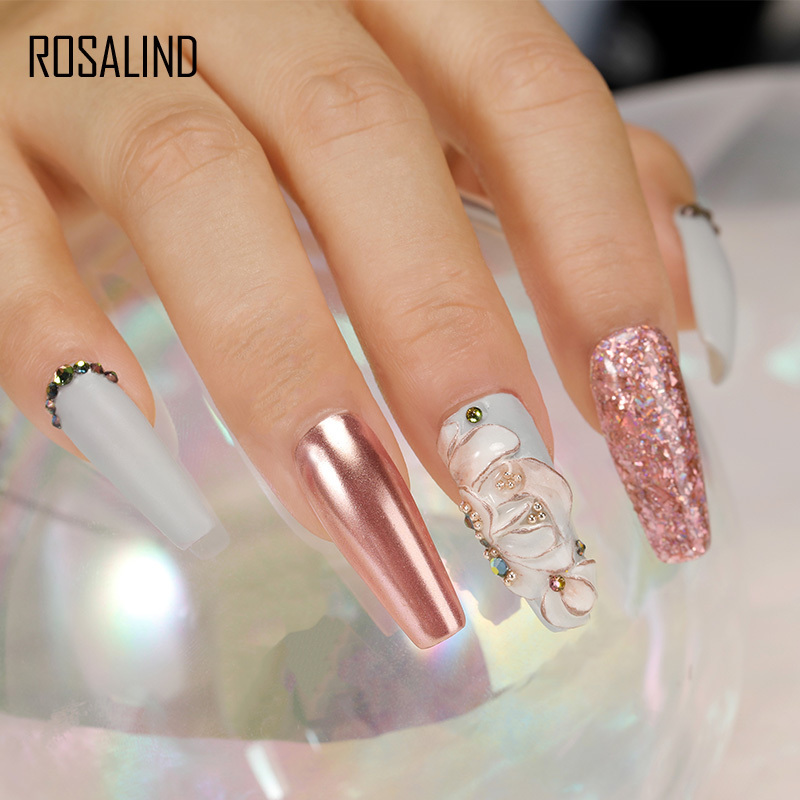 Rosalind wholesale professional crystal carving art decorations monomer acrylic liquid and nail color acrylic powder for nail