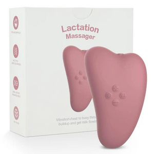 Factory OEM Electric Vibrator Machine Heat Warming Silicone Lactation Breast Massager for Breastfeeding