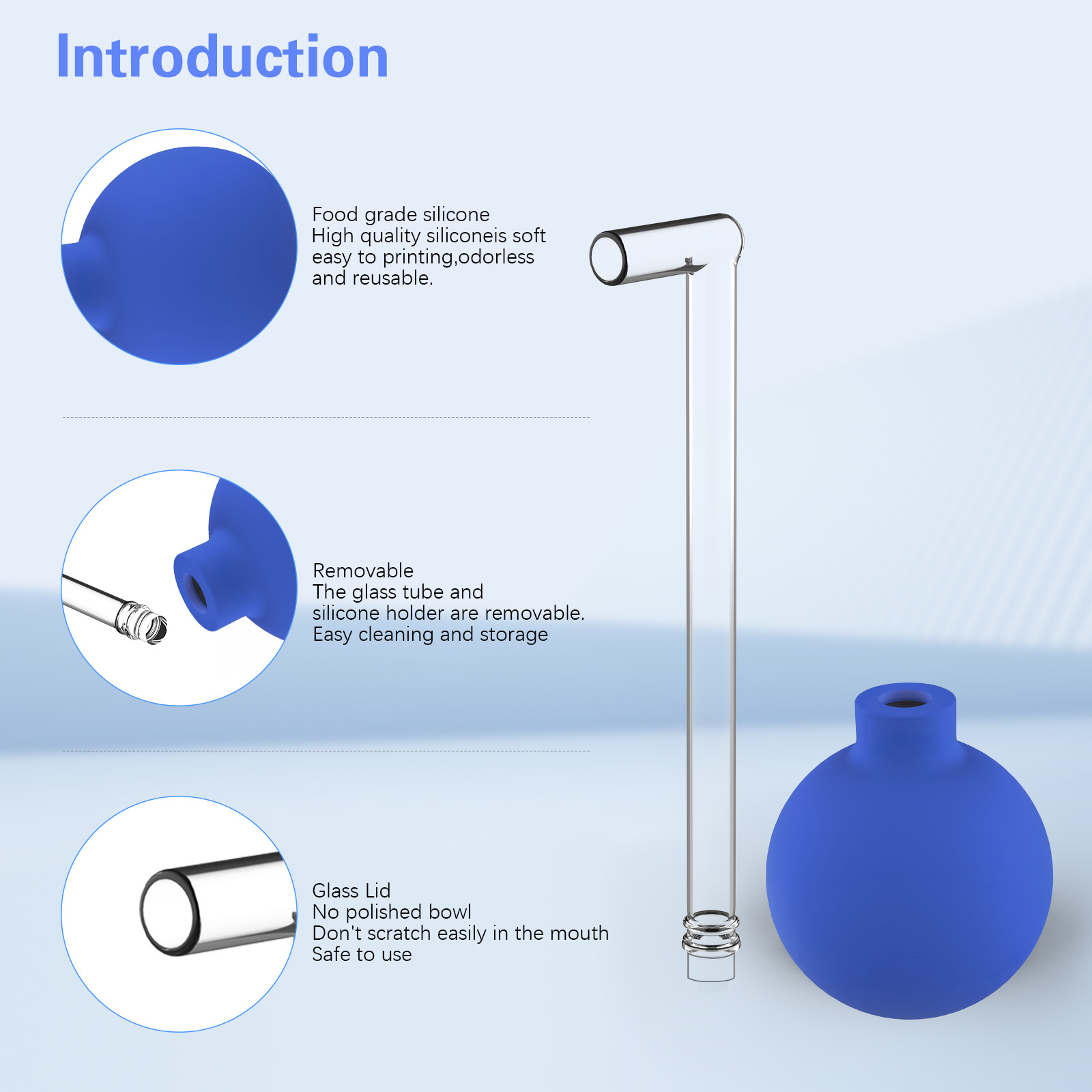 Tonsil Stone Remove Tool Manual Style PVC Cleaner Removal Mouth Cleaning Care with Suction Ball