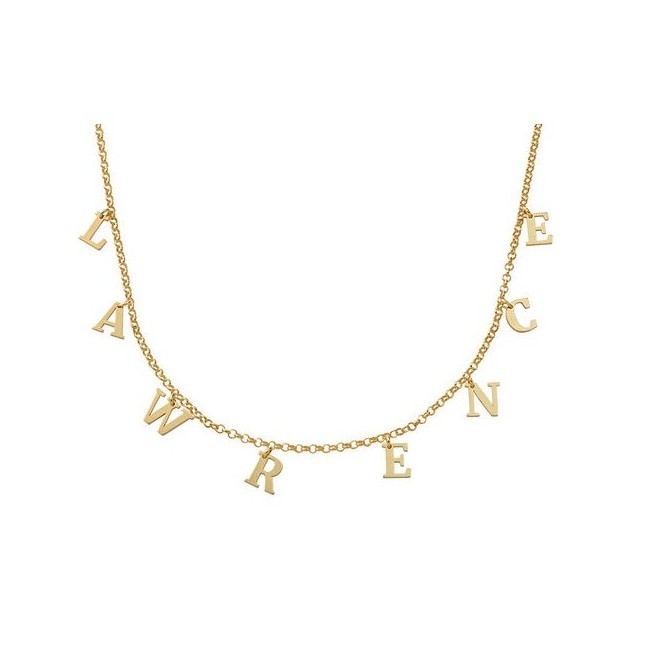 Stainless steel Initial Jewelry Minimal Ladies Friends Gift Small 26 Letter Charms Pendant 18K Gold Plating Name Choker