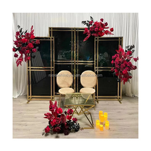 Indian wedding wedding arch backdrop stand black pvc panel for wedding stage backdrop decoration