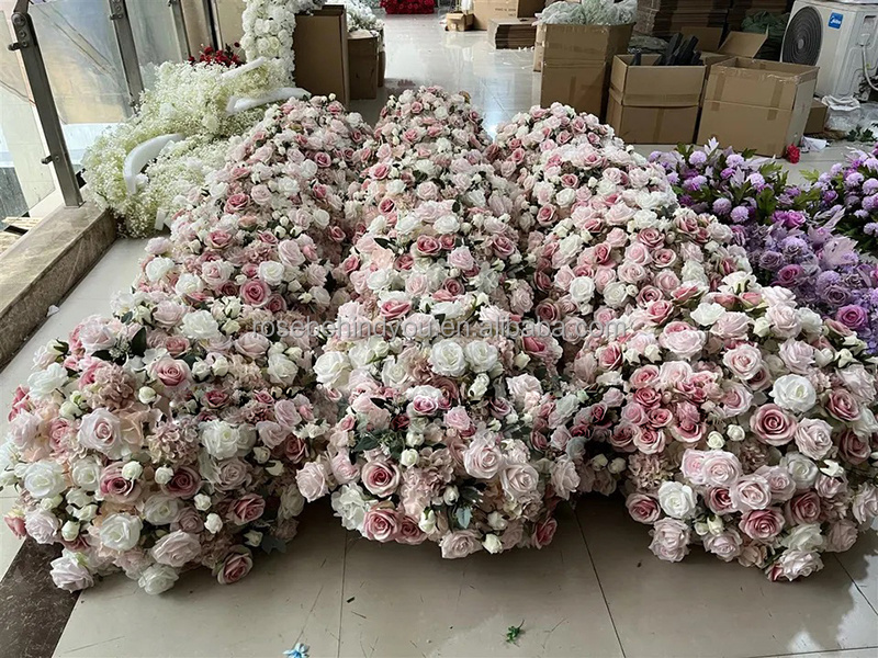 Beautiful Blushing Pink Flower Ball Wedding Centerpieces Handmade Artificial Flowers Decoration Kissing Ball