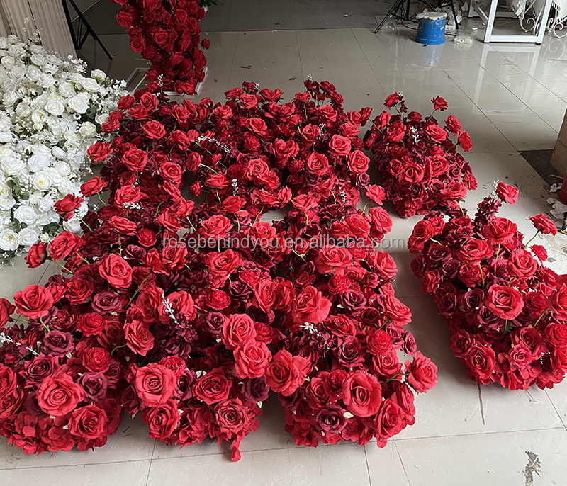 2023 Wedding Proposal Silk Roses Artificial Flowers Red Flower Heart Arch