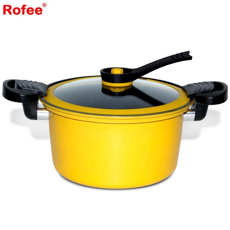 Non Stick aluminum low pressure cooker 24 cm pot general use for gas cooker