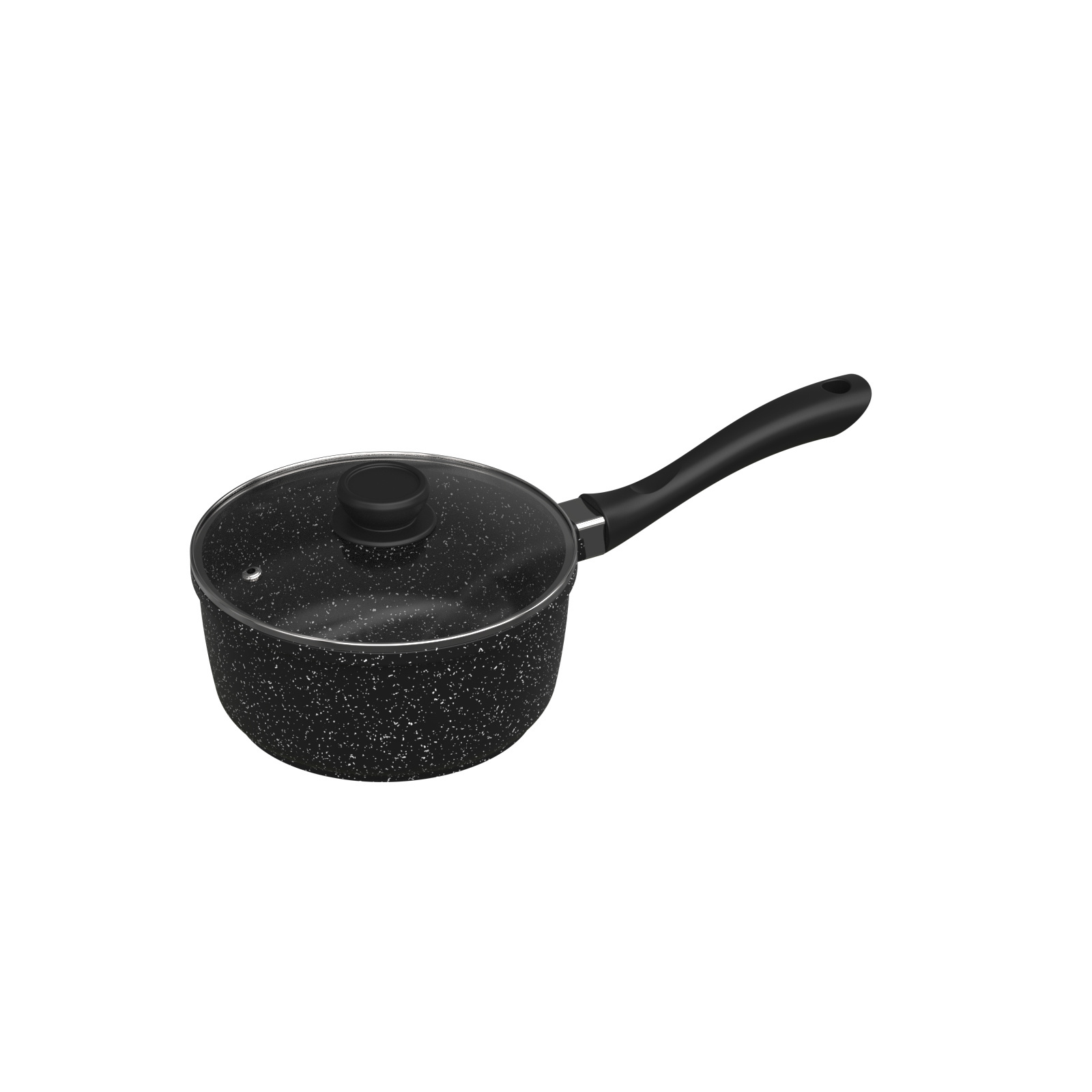 Light Weight Nonstick Sauce Pan with Lid Aluminum Induction Marble Stone 16CM 18CM Non-stick Non Stick Marble Coating