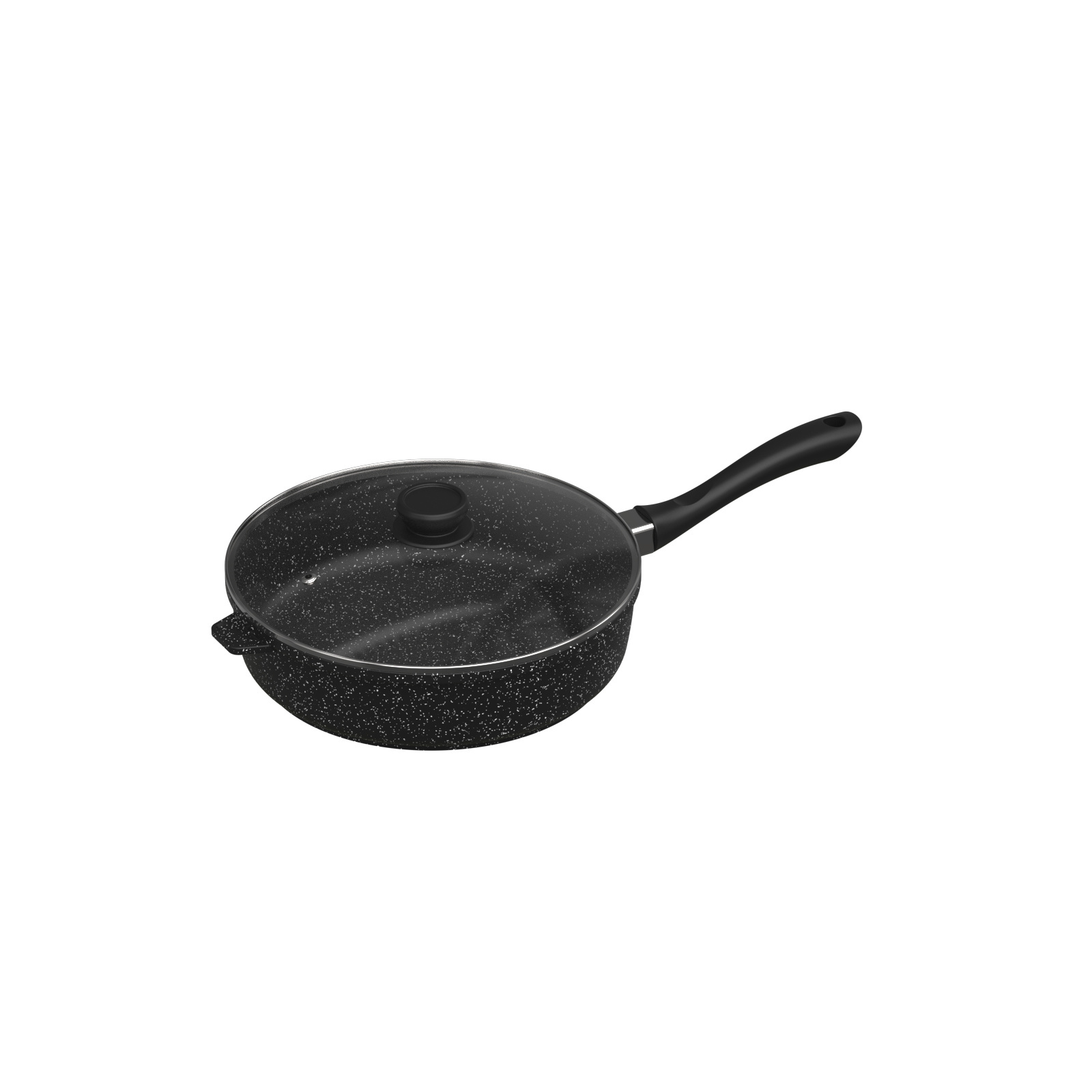 Light Weight Nonstick Sauce Pan with Lid Aluminum Induction Marble Stone 16CM 18CM Non-stick Non Stick Marble Coating