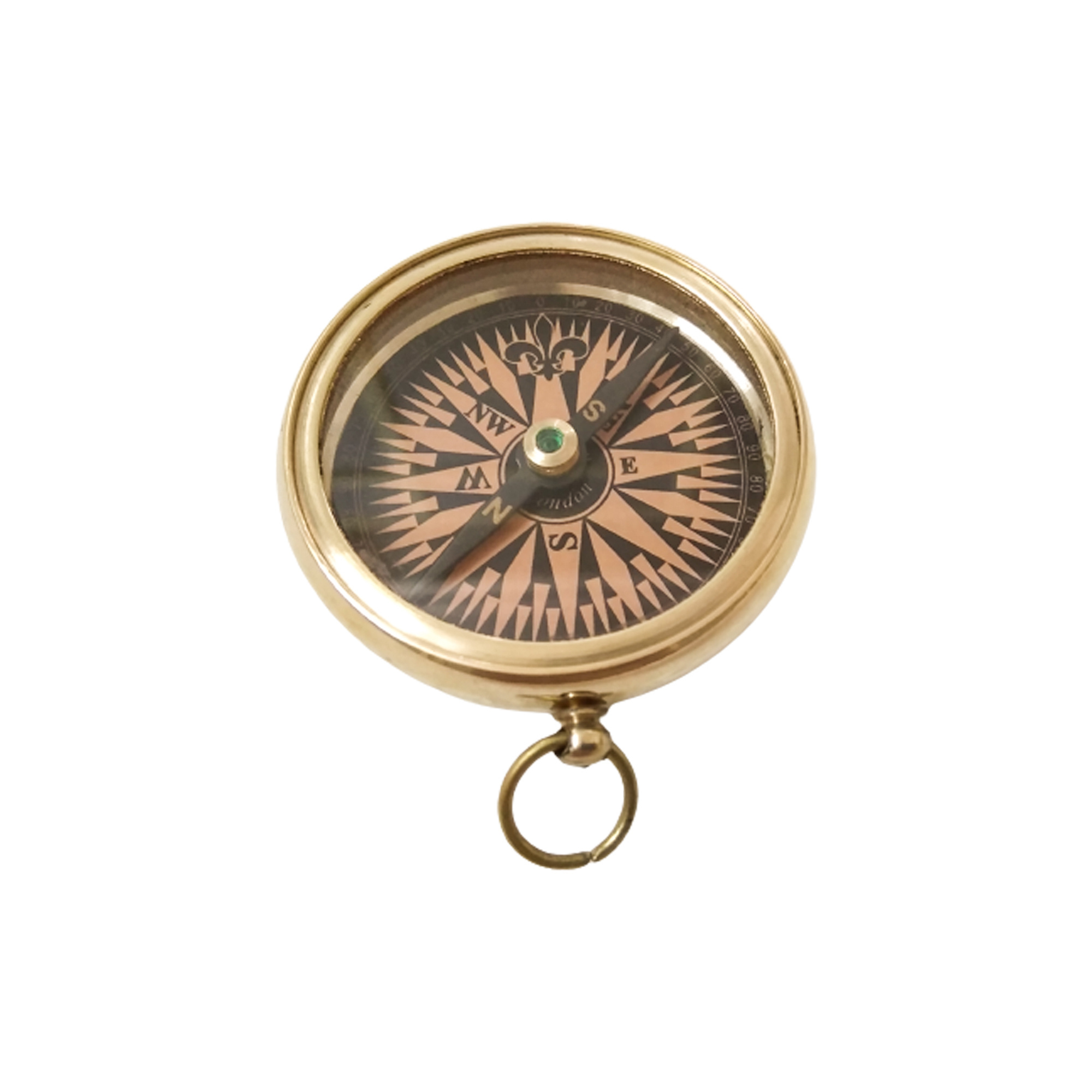 Brass Titanic White Star Lines Pocket Compass Solid Brass RMS Titanic Compass Brass Pocket Compass