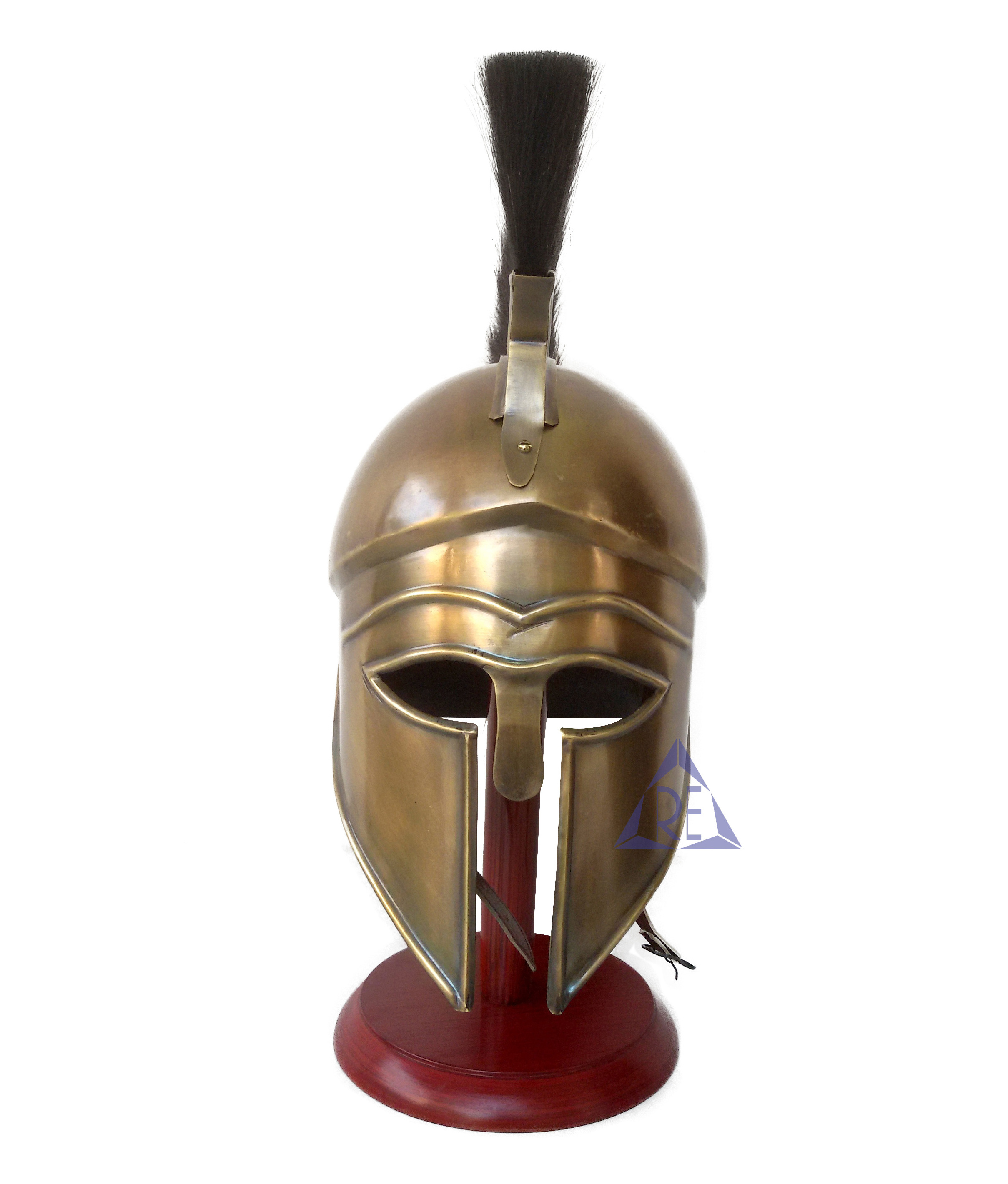 Greek Armor Medieval Corinthian Helmet With Black Plume Athenian Spartan Costume Home Decor Greek Corinthian Helmet with Black